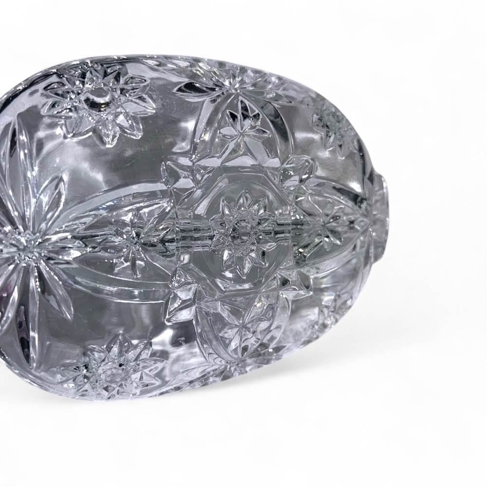 Anchor Hocking Divided Glass Relish Dish – Starburst & Daisy Pattern Vintage - Picture 6 of 7